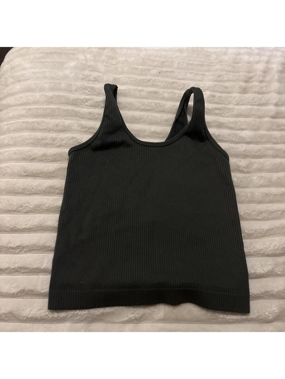 A New Day Women's Green and Black Vests-tanks-cami